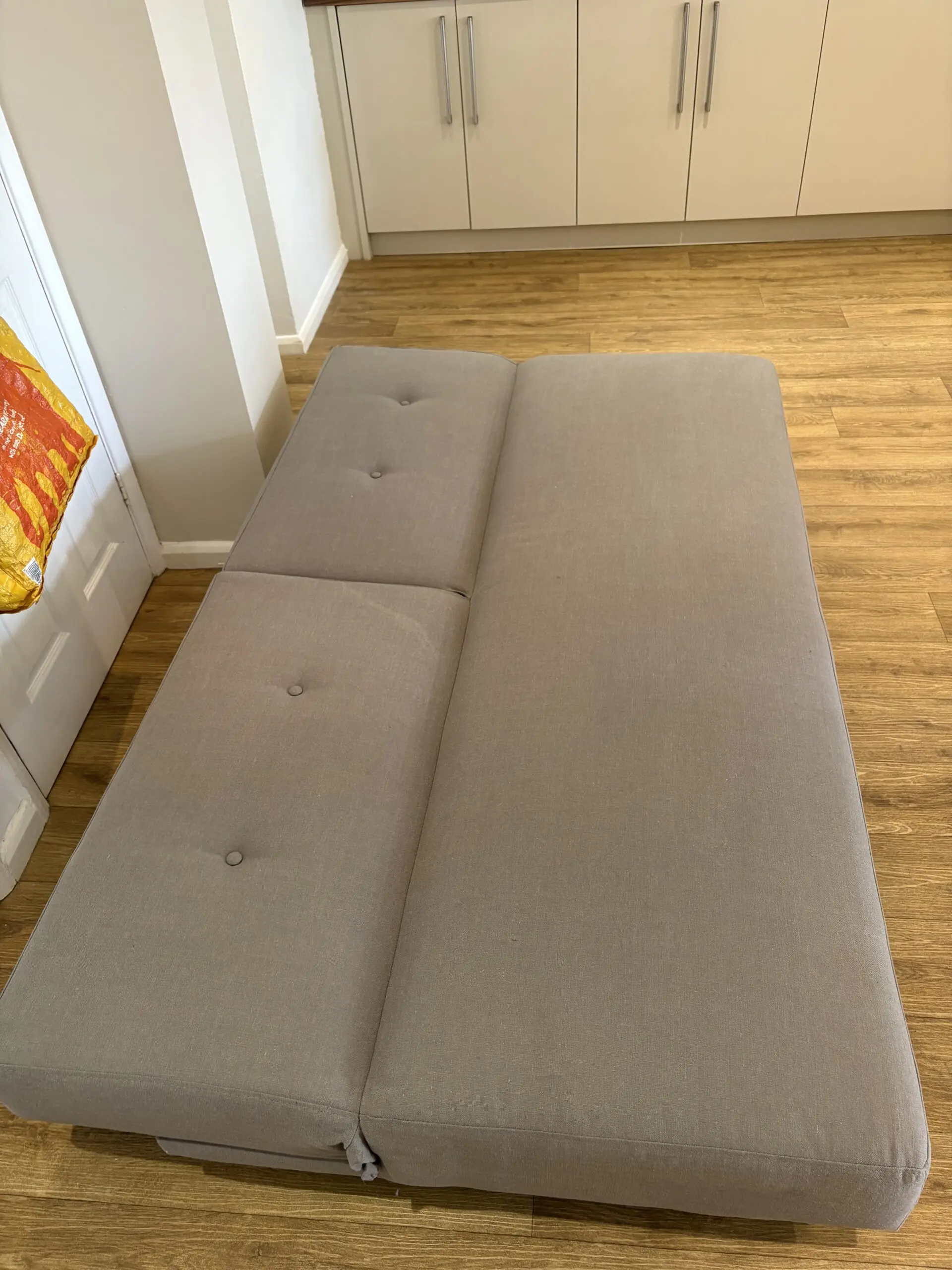 John Lewis, the basics Clapton sofa bed, with foam mattress in steel grey