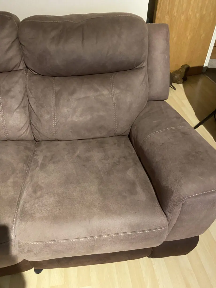 Brown 2 tone 3 seater recliner DFS