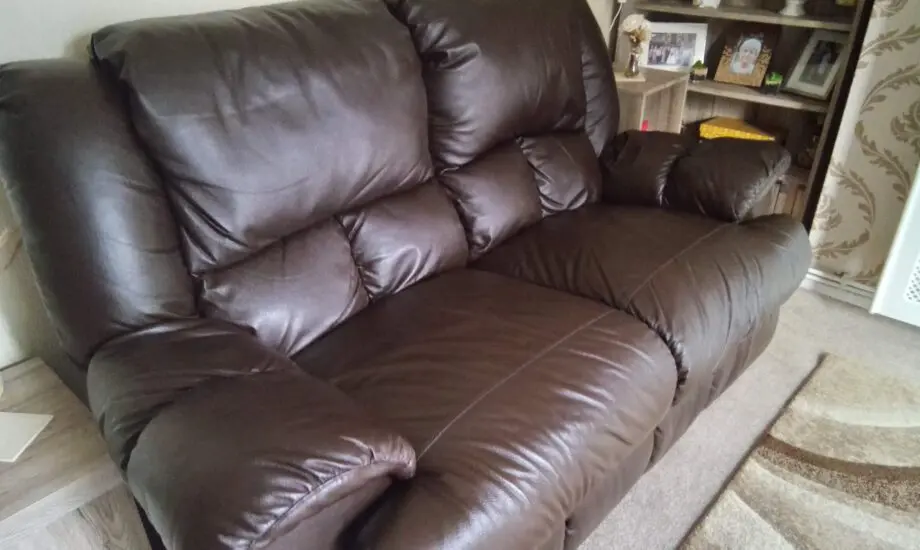 Real Leather Reclining sofa set
