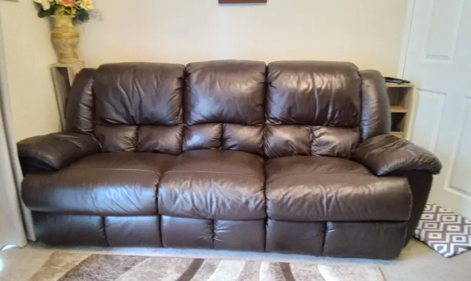 Real Leather Reclining sofa set