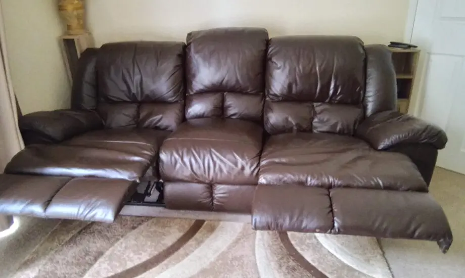Real Leather Reclining sofa set