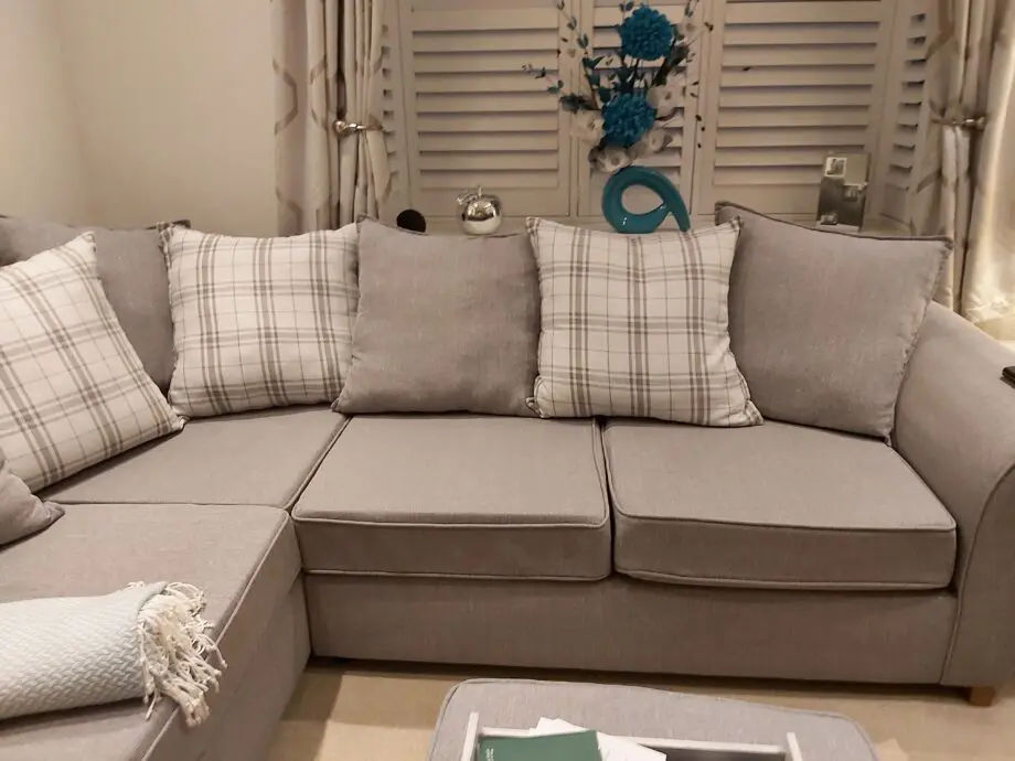 Arran left hand chaise corner sofa colour grey Ash combination.