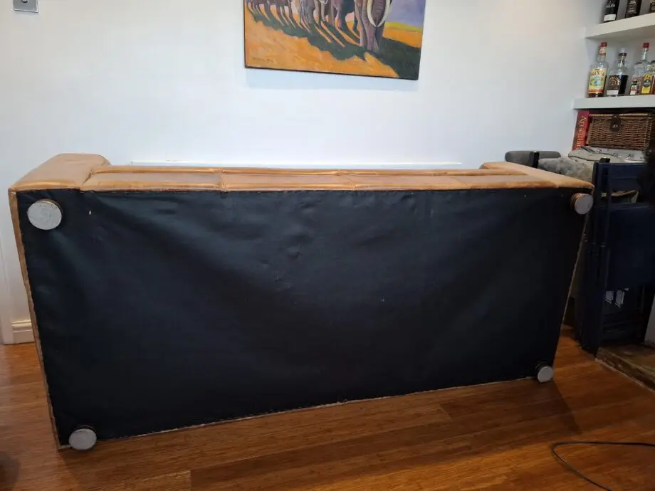 Brown Leather 3-Seater Sofa
