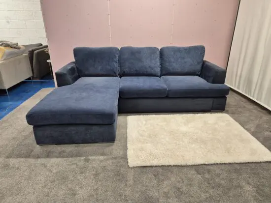 DFS Blue L Shape Corner Sofa