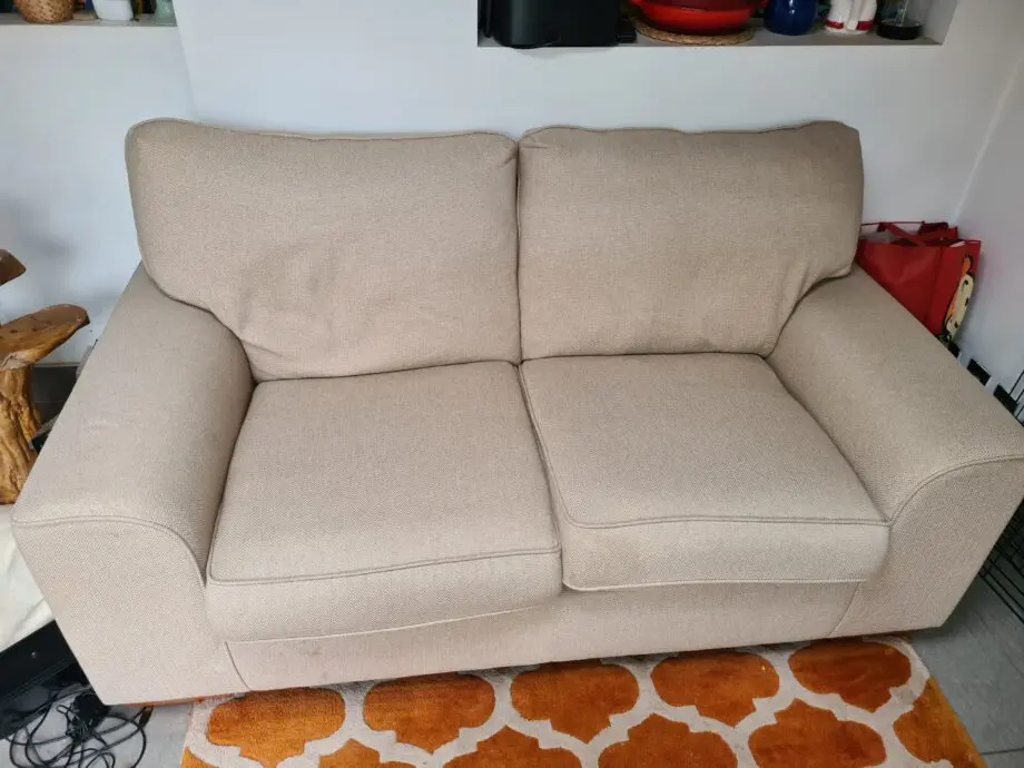 Super comfortable two seater fabric sofa