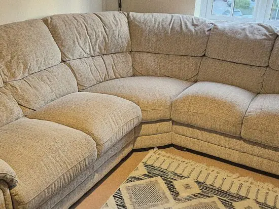 Dfs mink corner sofa for sale in perfect condition.