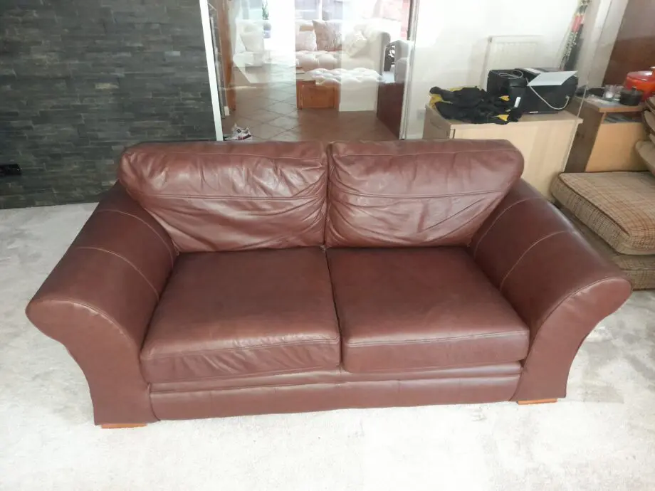 Oakridge leather 3 seater sofa
