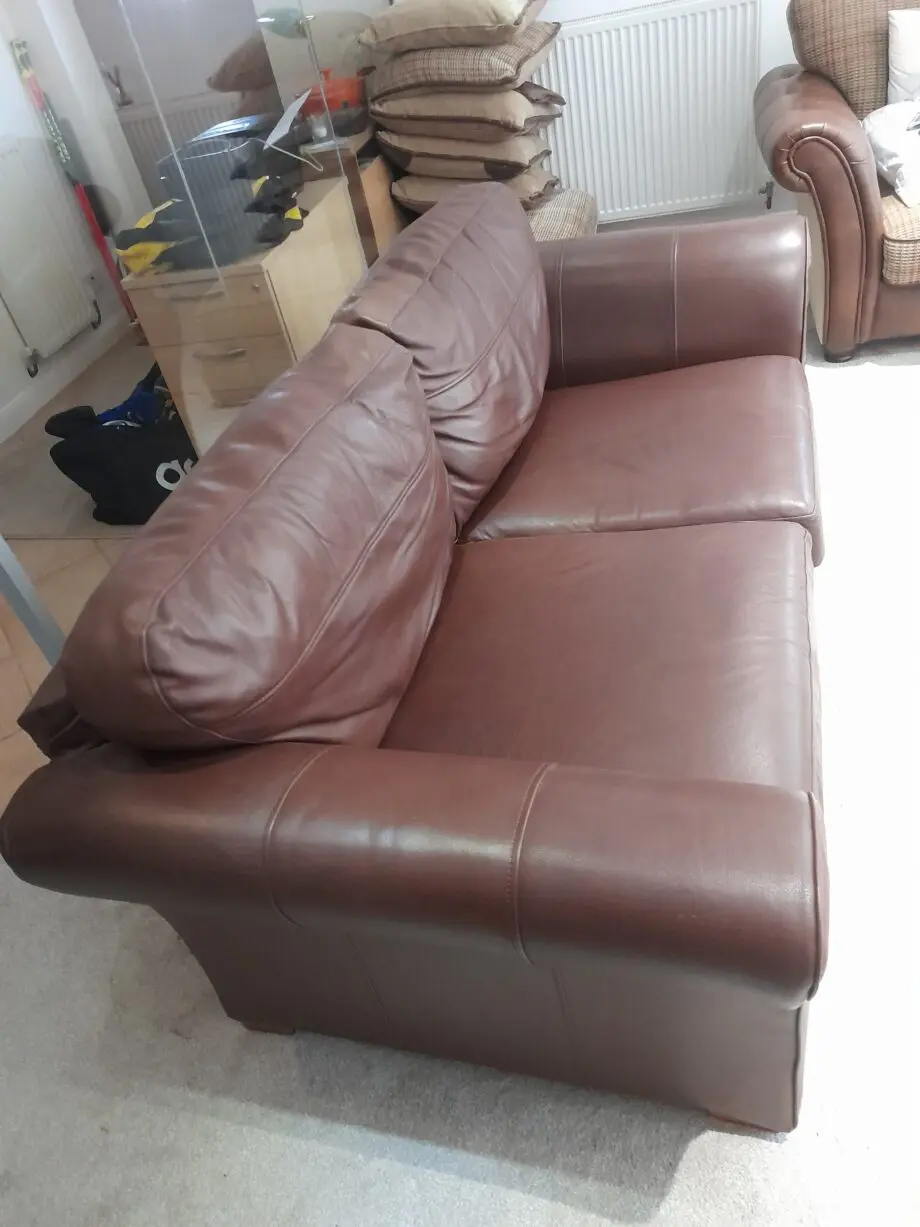 Oakridge leather 3 seater sofa