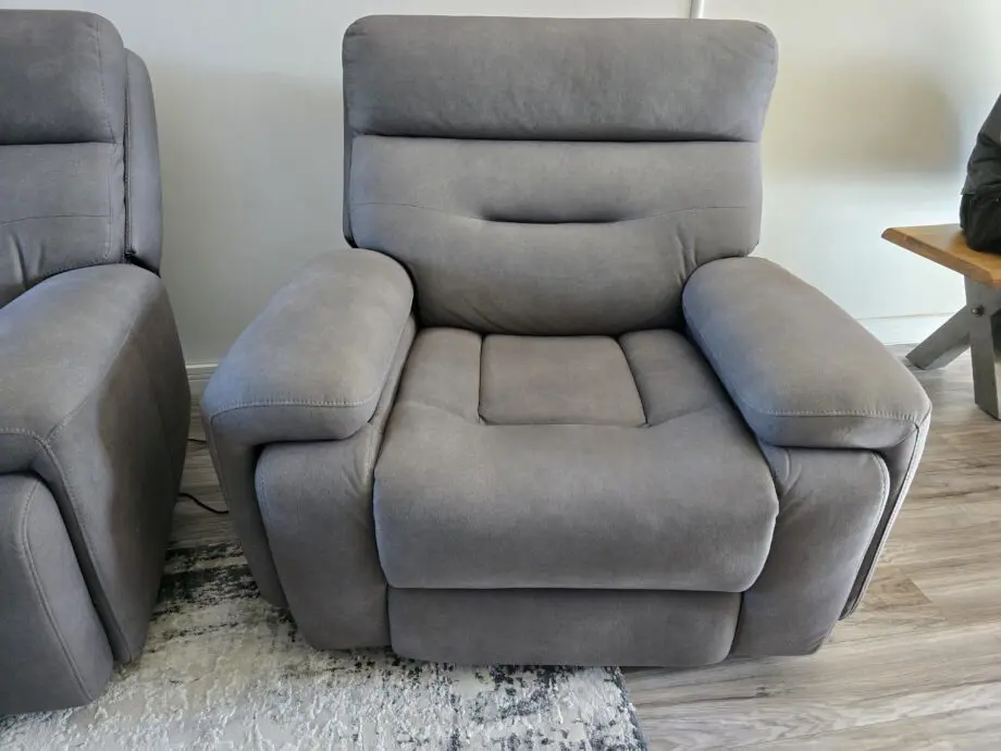 Cinemax Media Fabric Power Recliner Sofa and Arm Chair