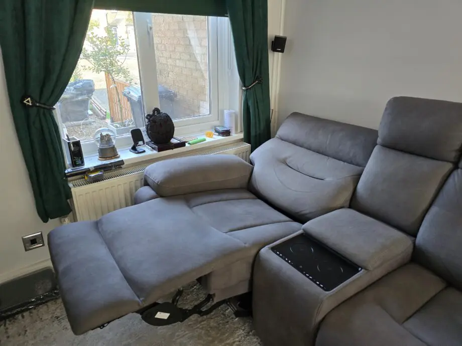 Cinemax Media Fabric Power Recliner Sofa and Arm Chair