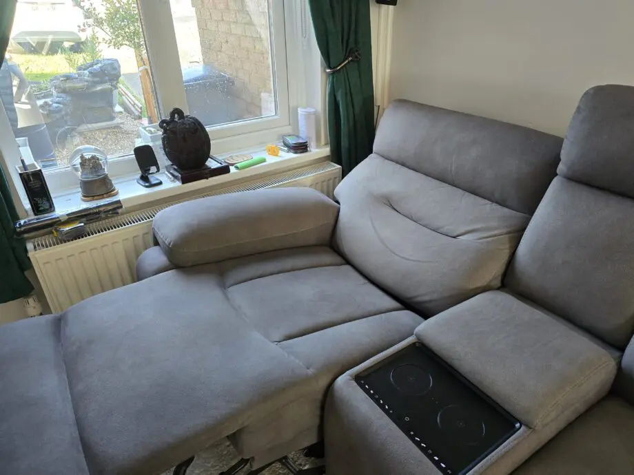 Cinemax Media Fabric Power Recliner Sofa and Arm Chair