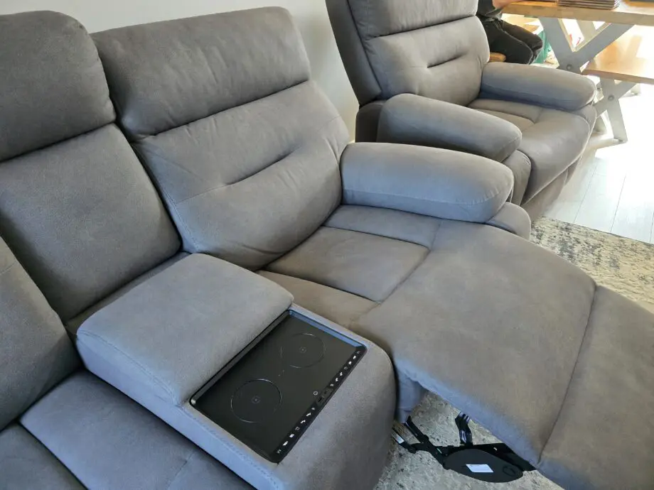 Cinemax Media Fabric Power Recliner Sofa and Arm Chair