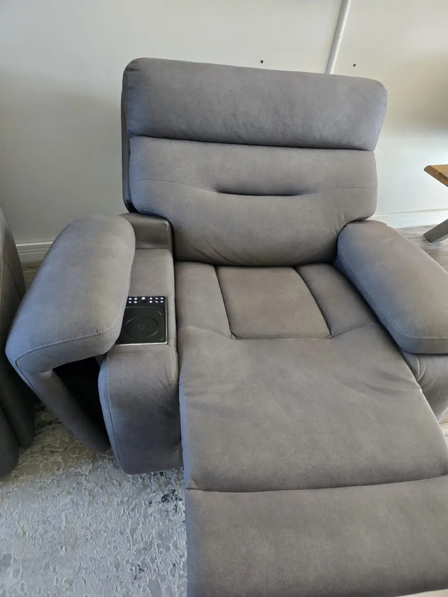 Cinemax Media Fabric Power Recliner Sofa and Arm Chair