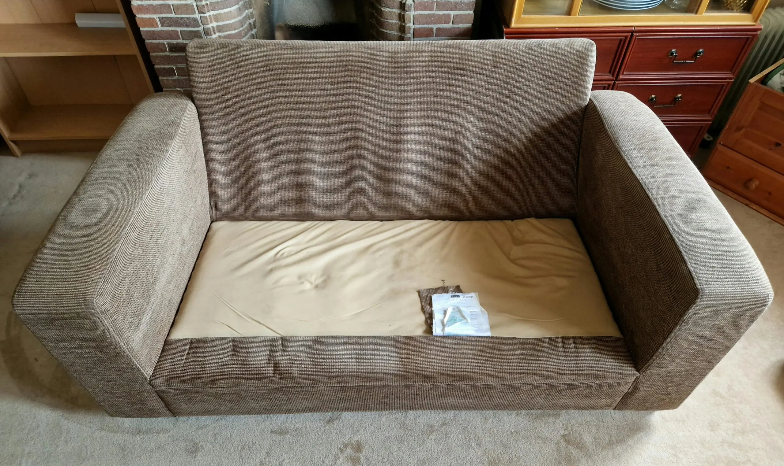 Next Brown/Beige 2 Seater Sofa