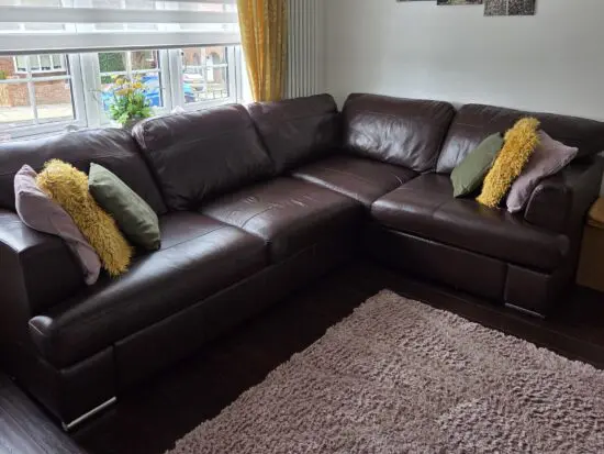 DFS Leather Left Facing Seater Corner Sofa