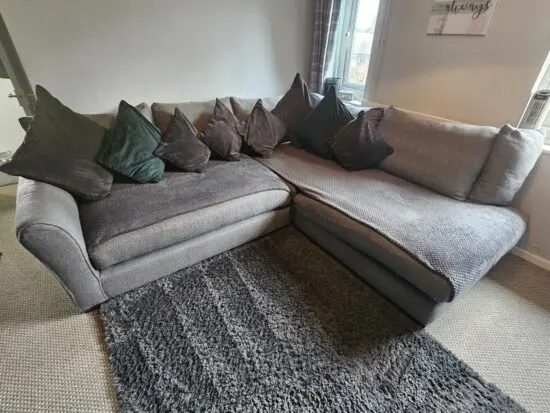 DFS Charcoal Saphina Corner Sofa
