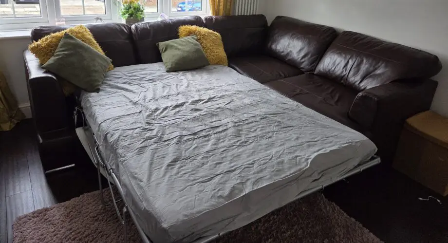DFS Leather Left Facing Seater Corner Sofa