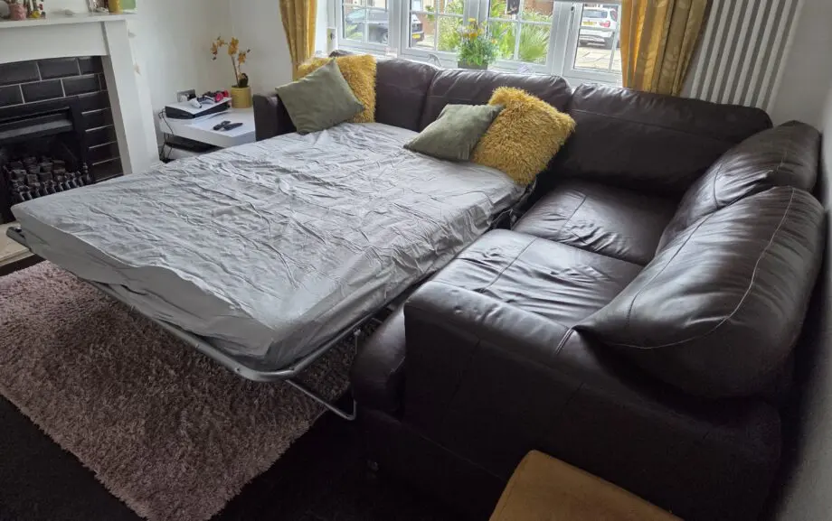 DFS Leather Left Facing Seater Corner Sofa