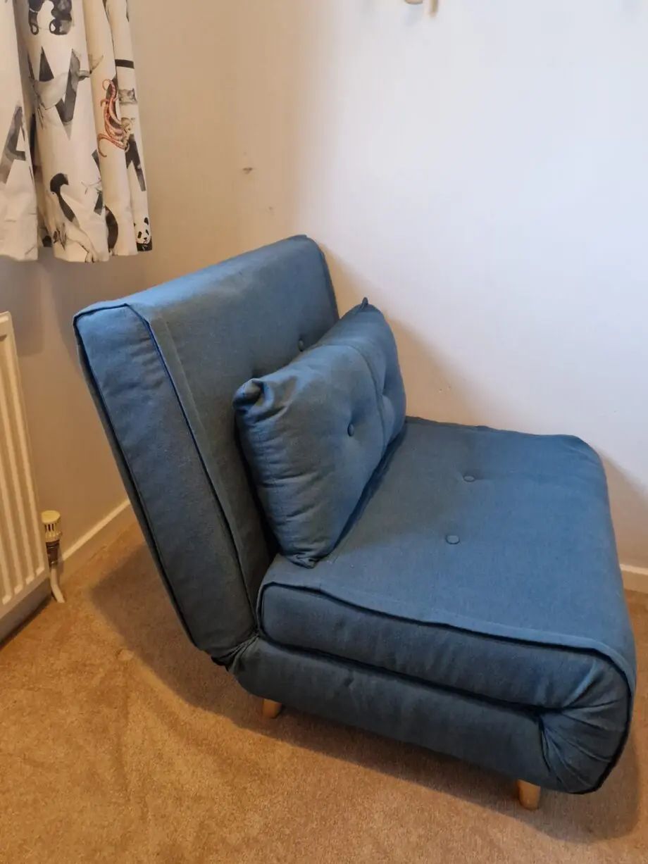 Made Haru Teal Single 1-Seater Sofa Bed