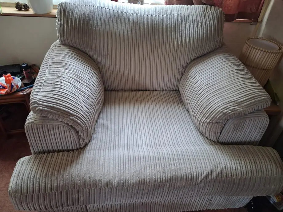 DFS oatmeal beige 3 seater sofa + chair