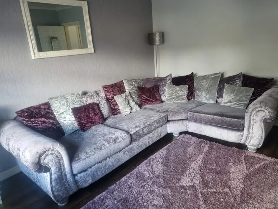 SCS Corner Sofa in Lilac Crush