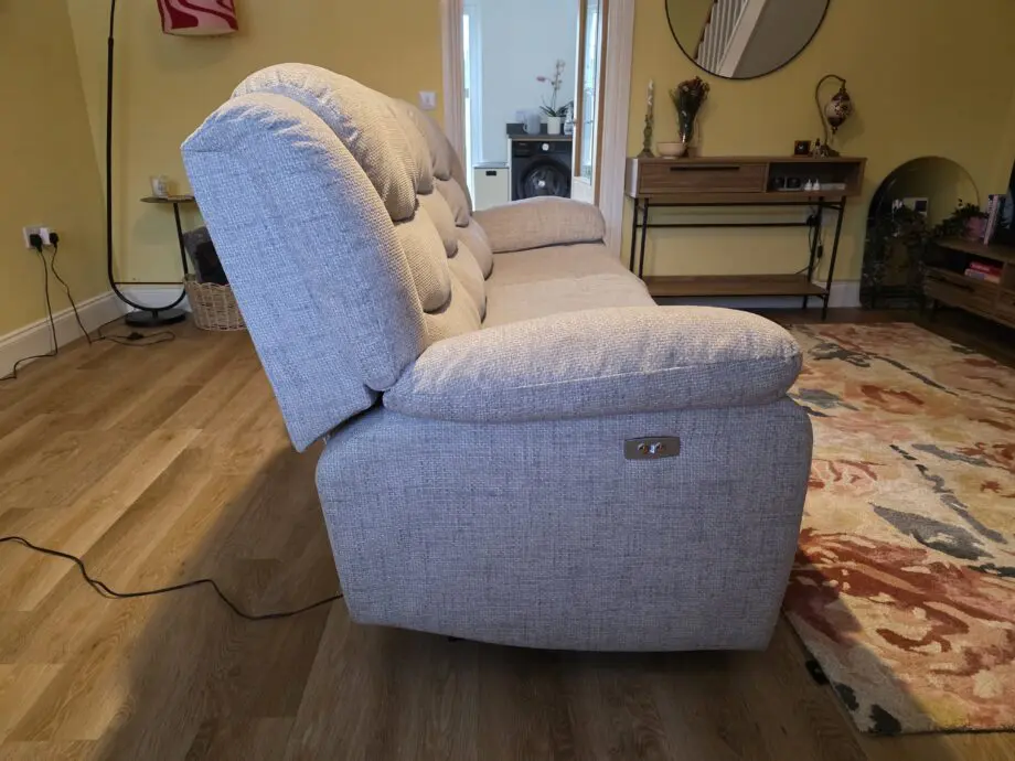 Marlow, 3 Seater Electric Recliner Sofa | Keswick Dove Fabric