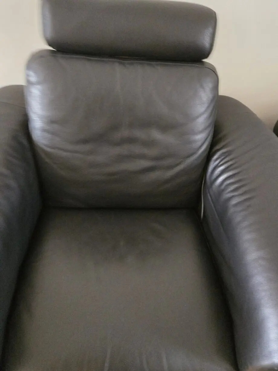 Bespoke Italian leather sofa set with recliner