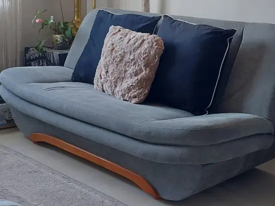 Elegant Grey Victoria Click clack 3 Seater Sofa Bed with storage