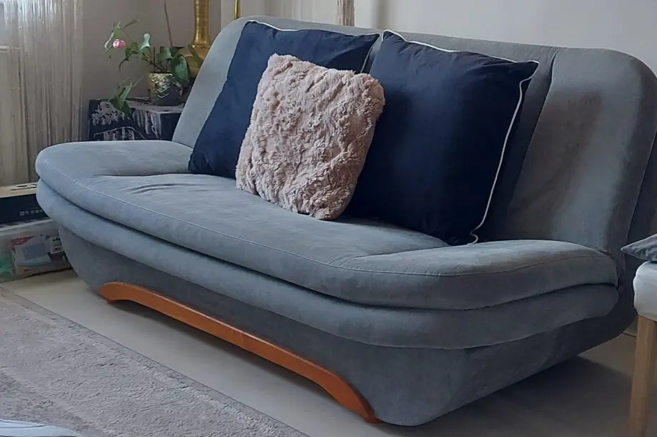 Elegant Grey Victoria Click clack 3 Seater Sofa Bed with storage