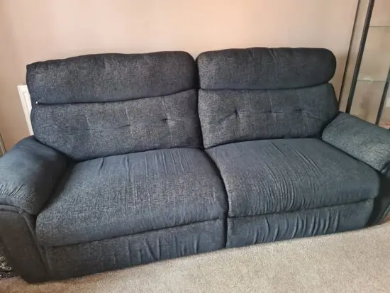 3 seater and 2 seater sofa with footstool