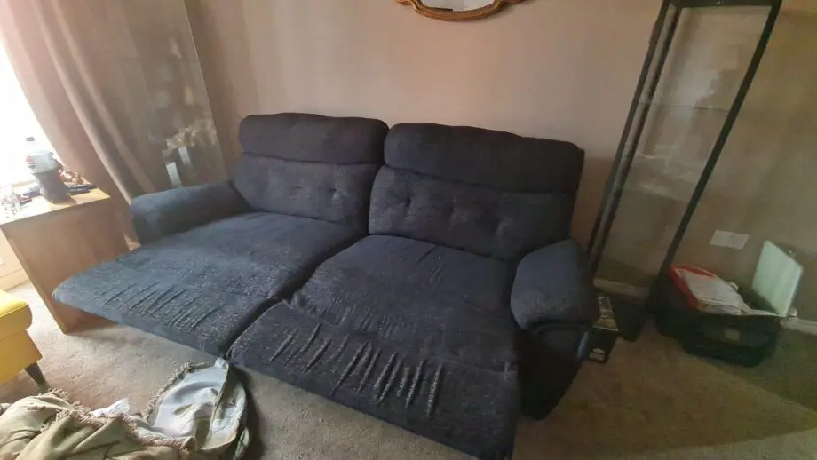 3 seater and 2 seater sofa with footstool