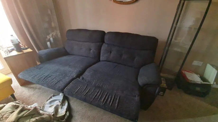 3 seater and 2 seater sofa with footstool