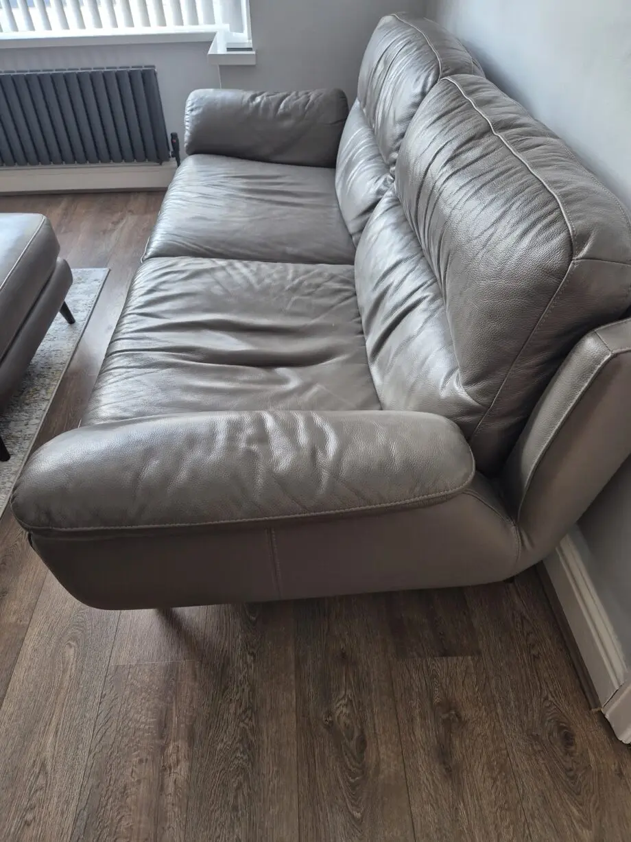 DFS 3 seater. 2 seater & footstool