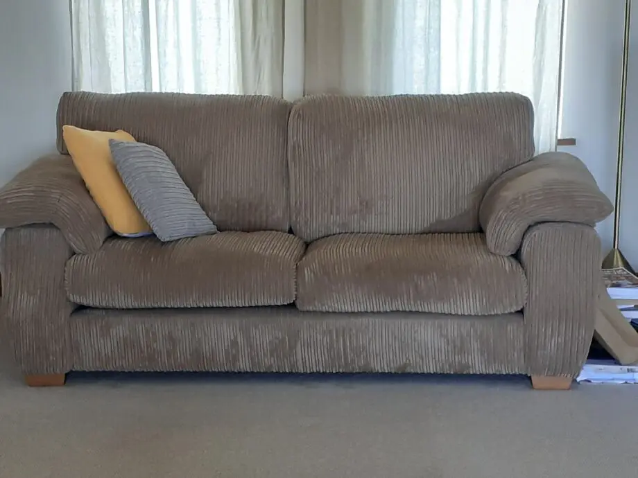 ScS Corduroy brown-beige 2-seater sofa, hardly used