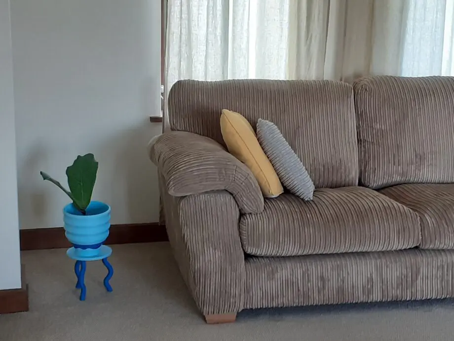ScS Corduroy brown-beige 2-seater sofa, hardly used