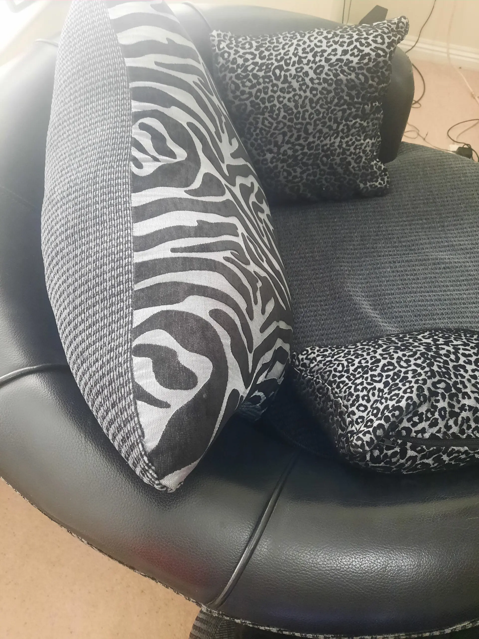 Swivel chair with foot stool