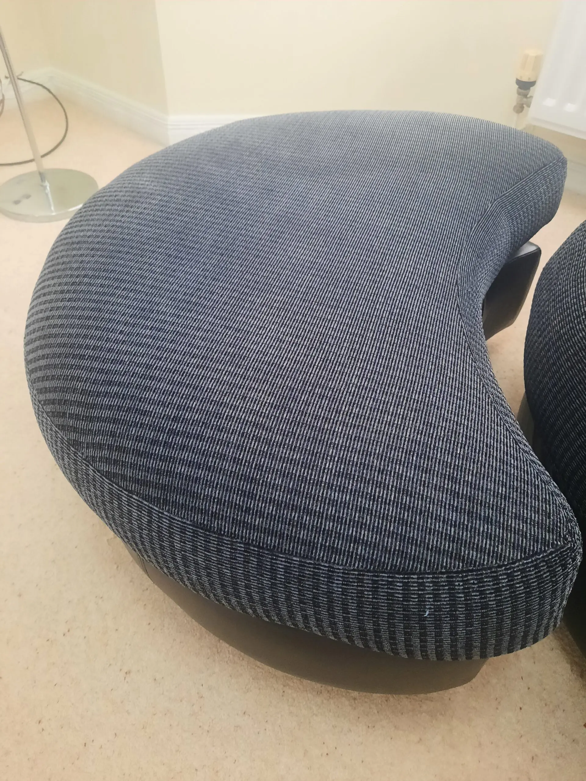 Swivel chair with foot stool