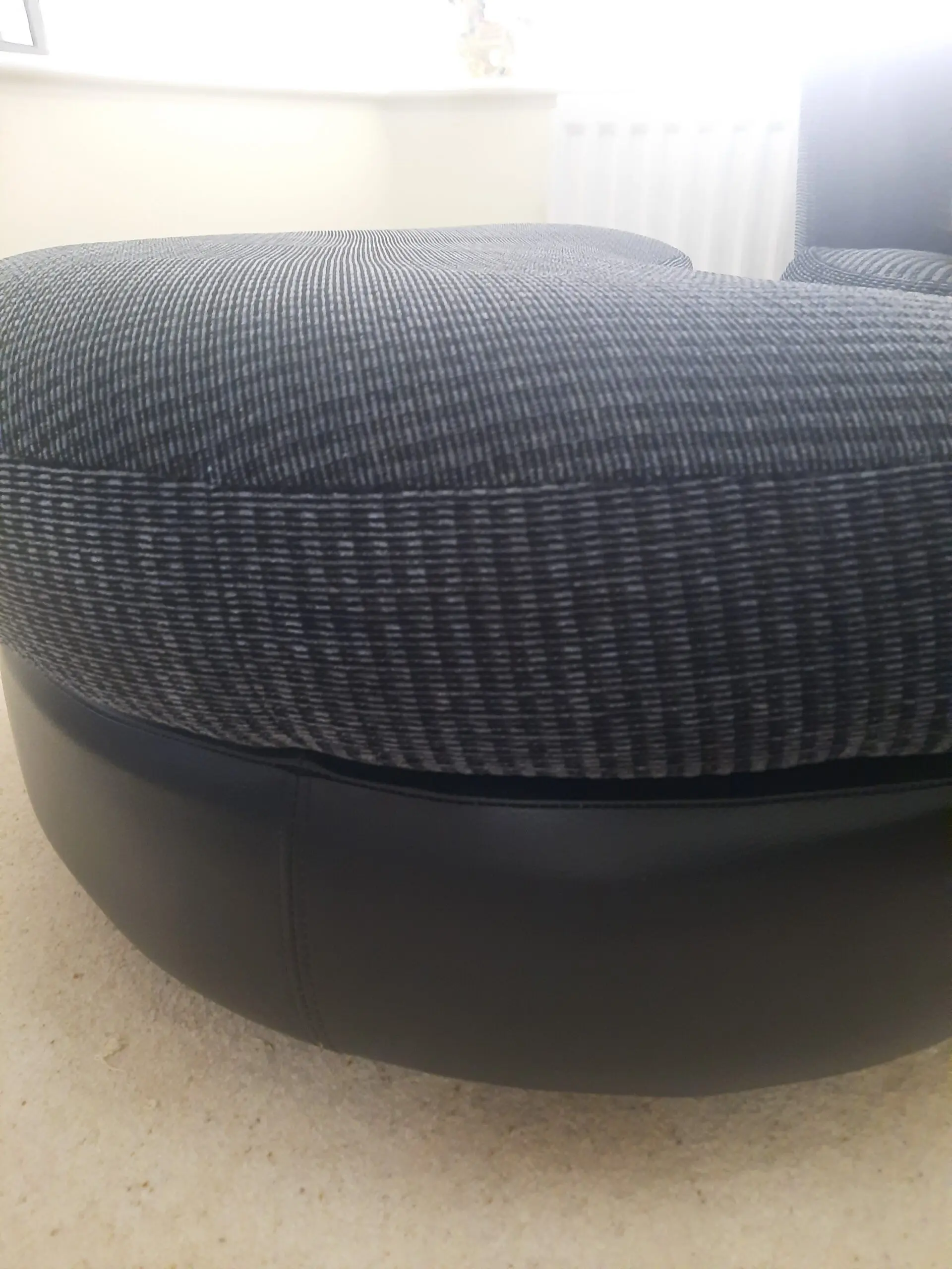 Swivel chair with foot stool