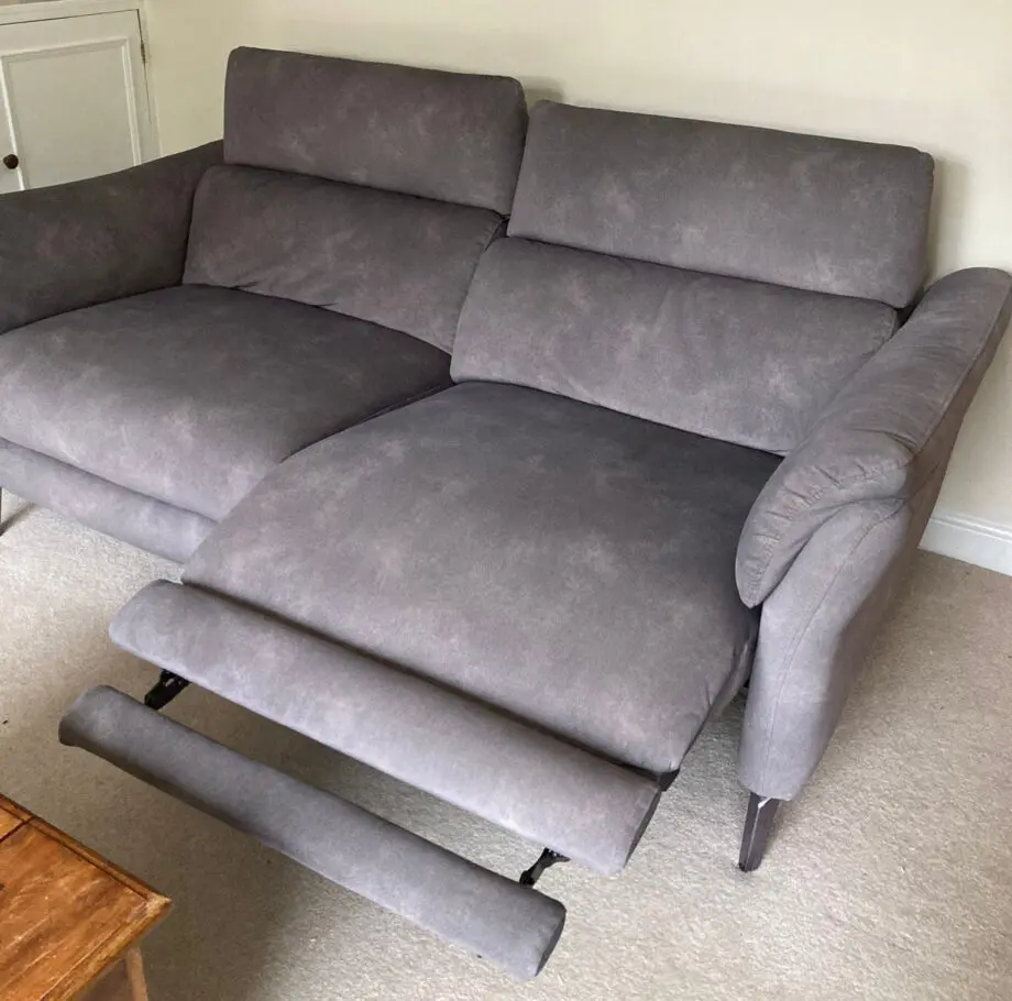 Sofology Missouri 2.5 Seater Power Recliner Sofa with Power Headrests - Fabric / Colour: Lifestyle Flecked Fabric Mocha