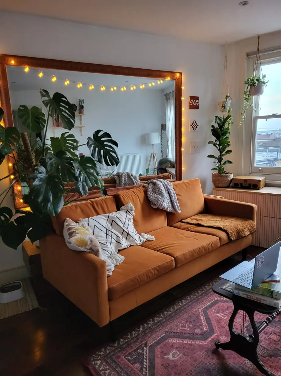 Habbio Eco Velvet Pumkin 3 Seater Sofa