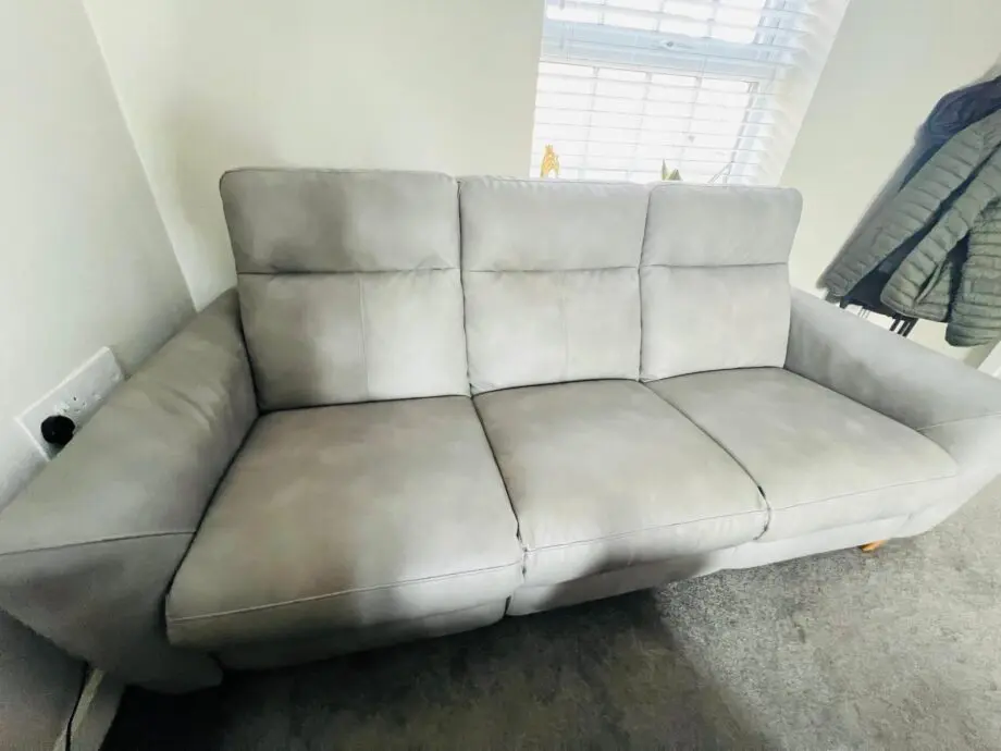 DYLAN 3 Seater Electric Recliner Sofa | Oxford Silver Fabric