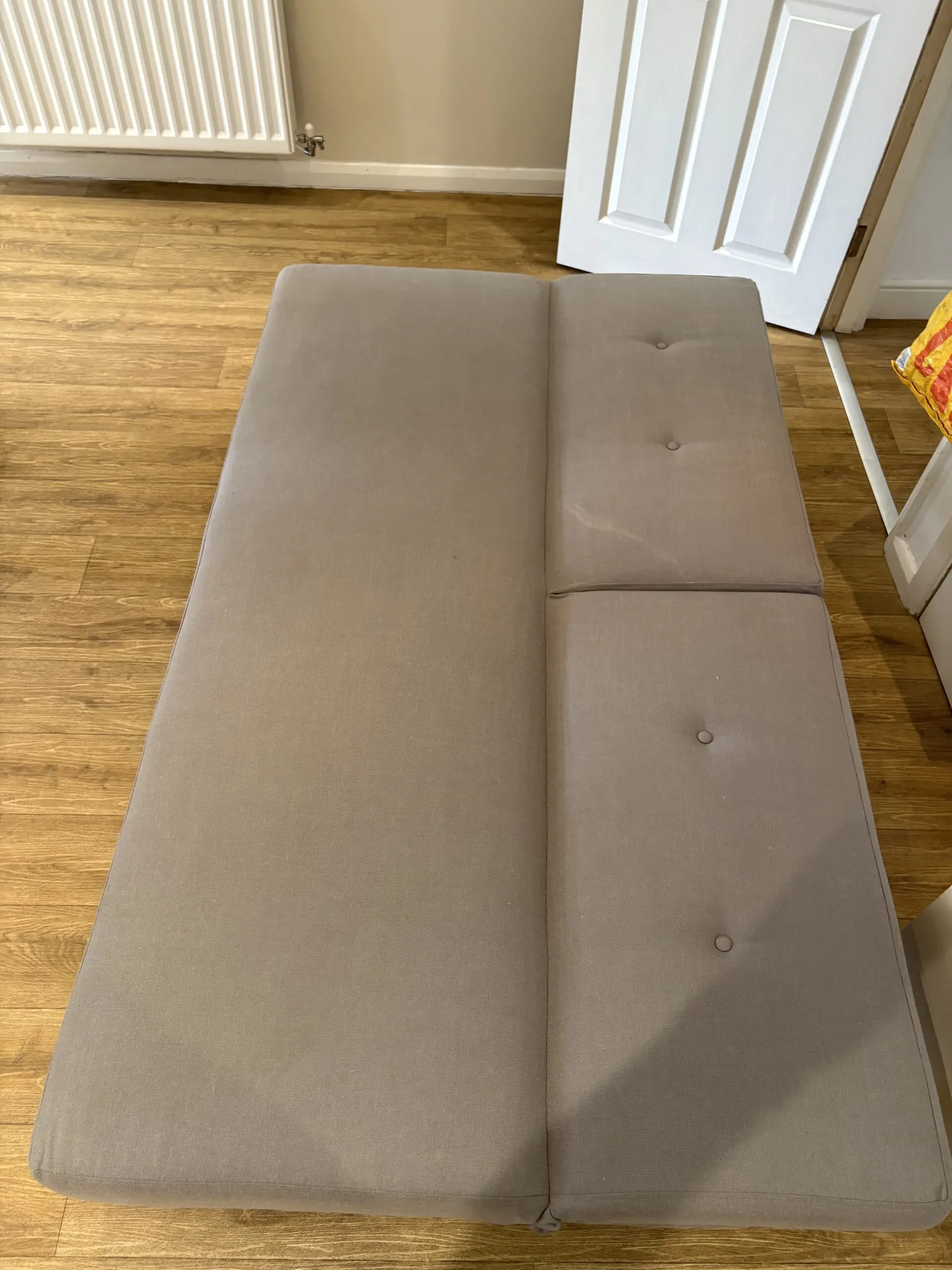 John Lewis, the basics Clapton sofa bed, with foam mattress in steel grey