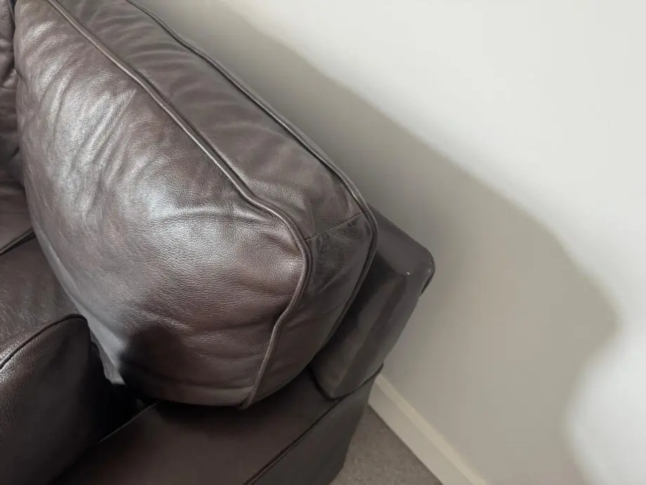 Brown 2 seater leather sofa