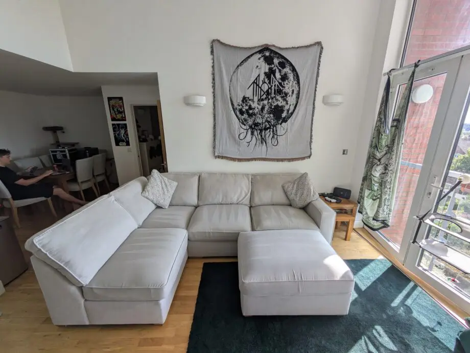 Oak furniture land Texas left sofa and footstool - open to offers