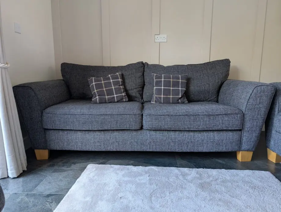 SCS Theo 4-Seater Sofa In Charcoal Grey With Pine Feet