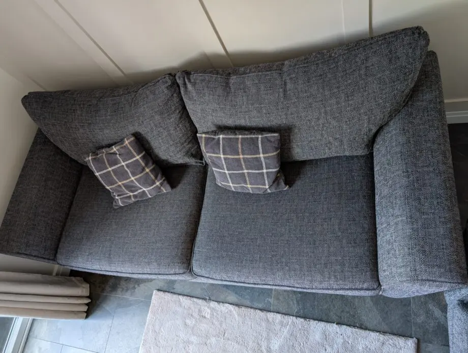 SCS Theo 4-Seater Sofa In Charcoal Grey With Pine Feet