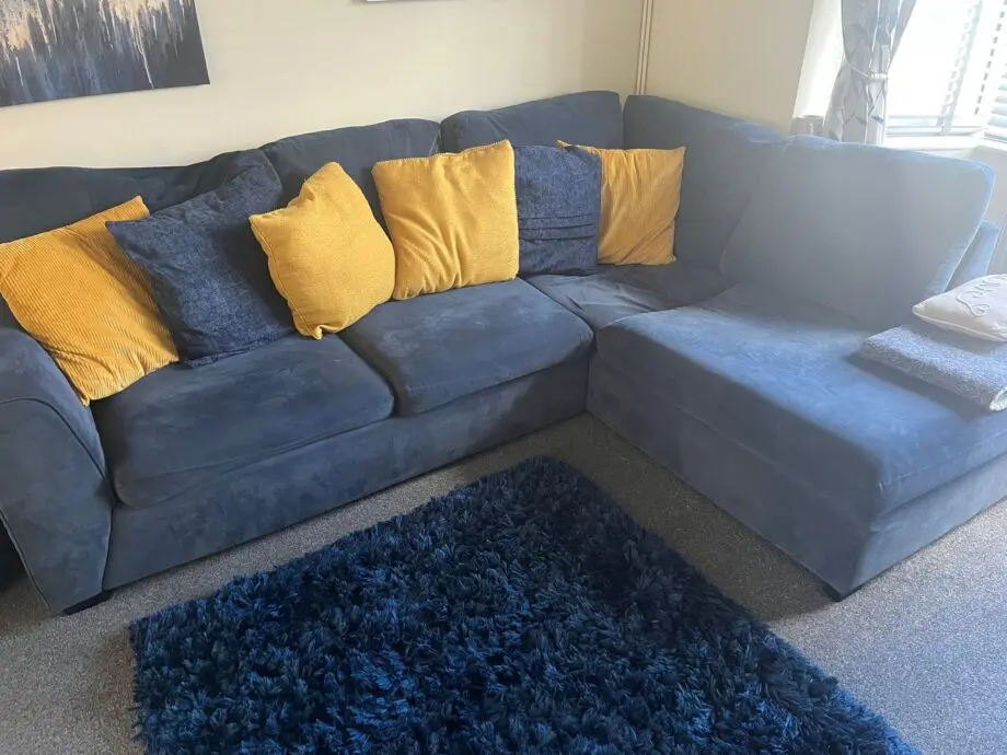 Blue orka corner sofa