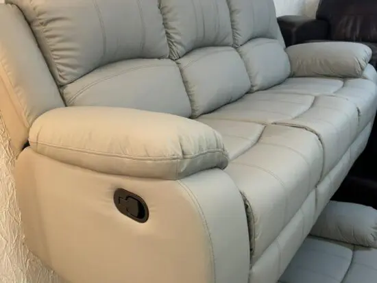 Grey 3 Seater Recliner Sofa & 2 Seater Recliner Sofa For Sale