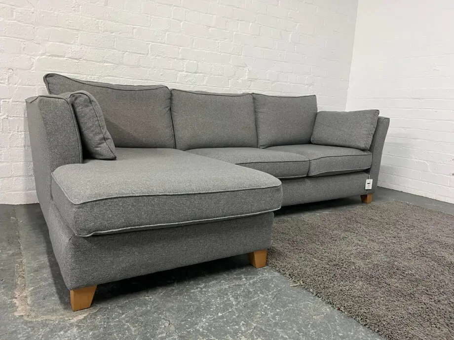 Next Brand Dark Grey Corner Sofa For Sale Now