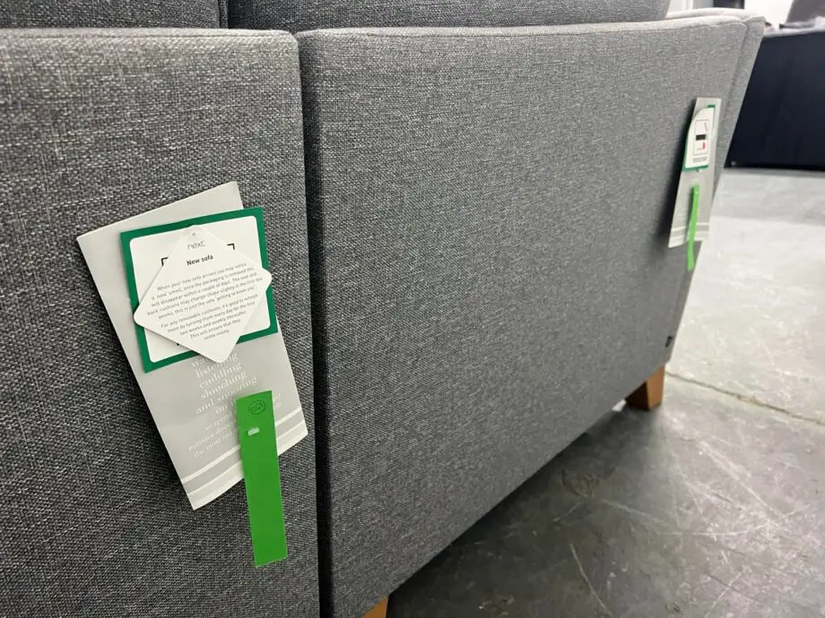 Next Brand Dark Grey Corner Sofa For Sale Now